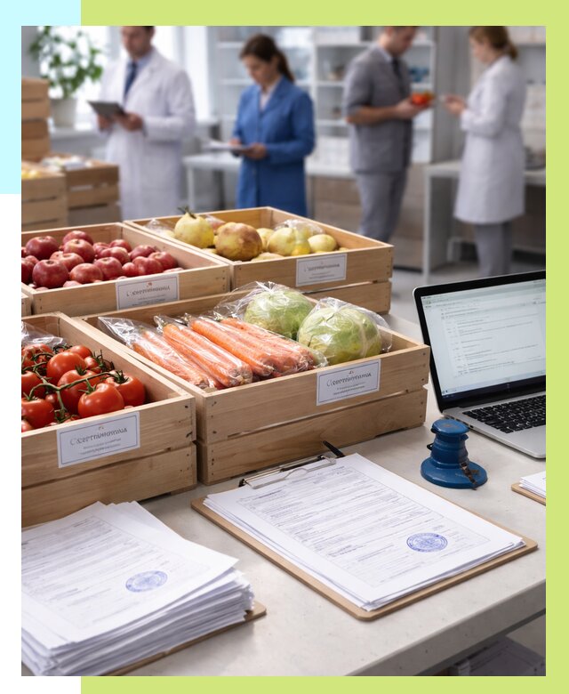 Сертификация овощей и фруктов в Георгиевске от 8761 р. | Алешин-Грг
