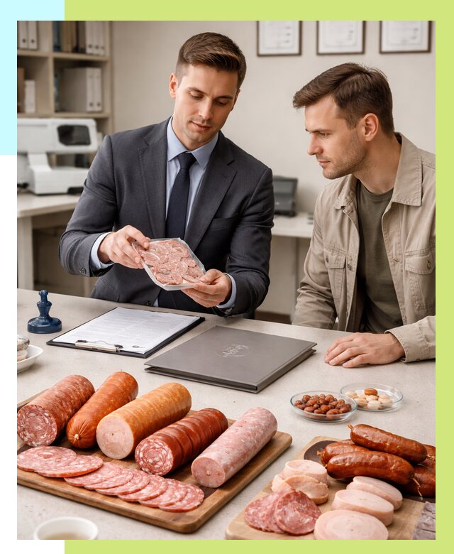 Сертификация колбасных изделий в Георгиевске от 7730 р. | Алешин-Грг